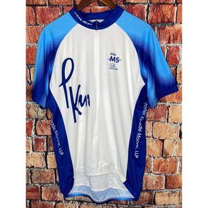 Voler Short Sleeve XL Cycling Jersey Bike Porter Keadle Moore LLP CPA Blue White